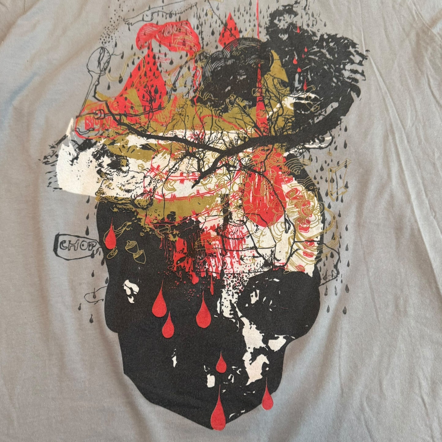 Robotic Empire x Hydra Head Robotic Boot Seldon Hunt Light Gray T-Shirt Size L