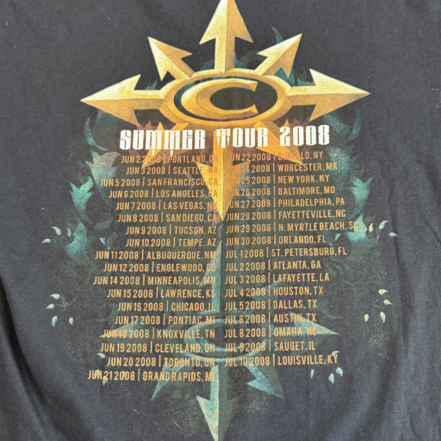 Chimaira Band Summer 2008 Tour T-Shirt Size L