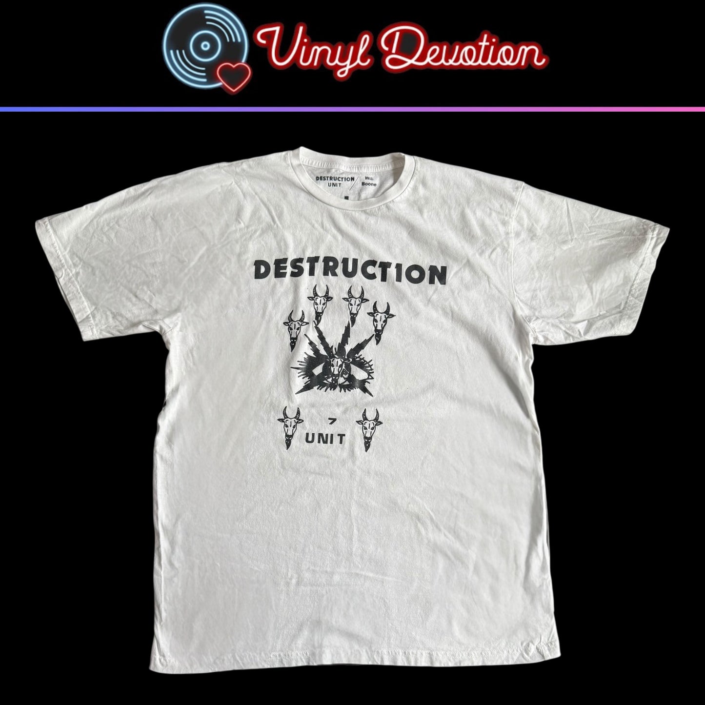 Destruction Unit Band 7 Unit White T-Shirt Size L