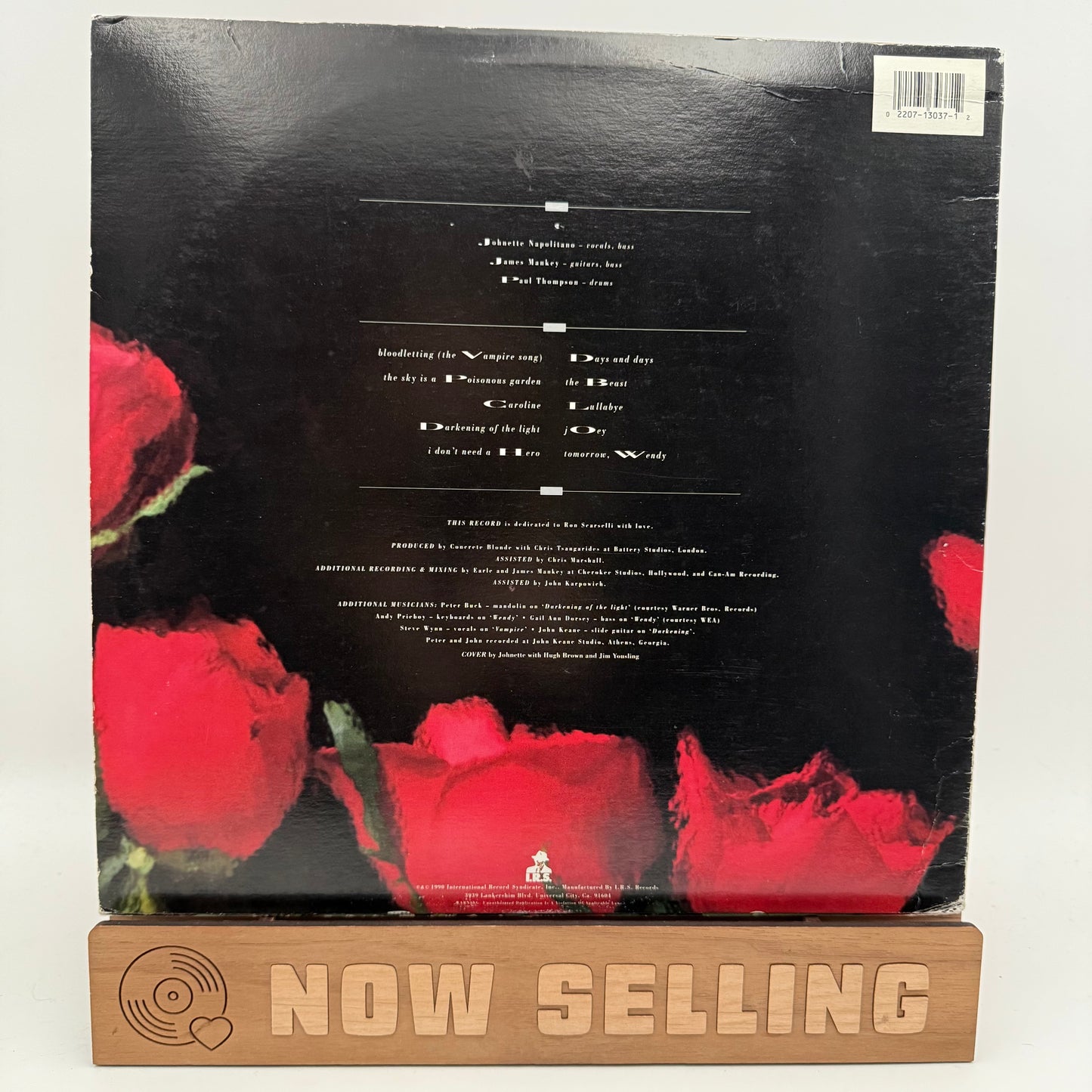 Concrete Blonde - Bloodletting Vinyl LP Red Original 1st Press