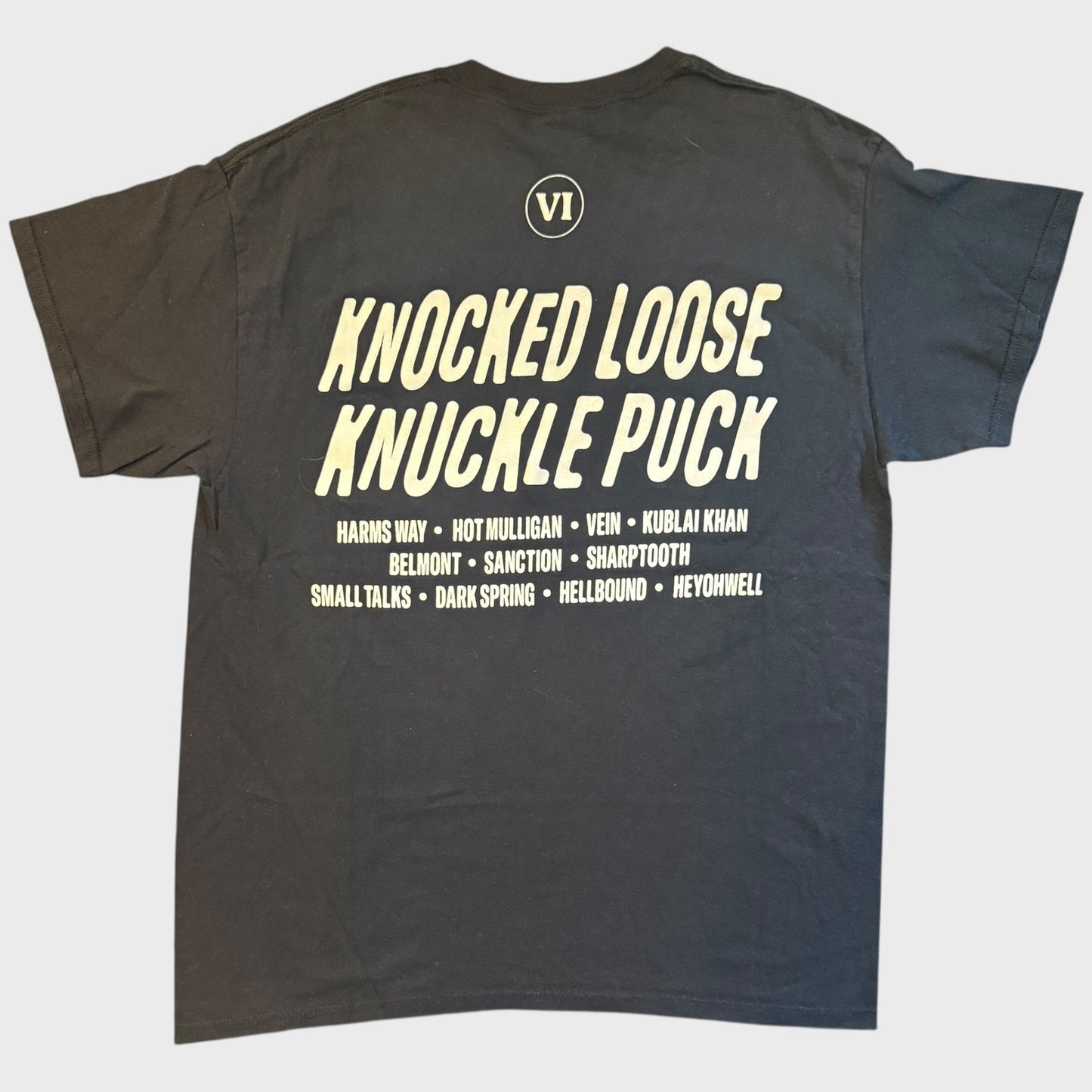 Snowed In 2018 Hardcore Festival T-Shirt Size L Knocked Loose Kublai Khan TX Vein.fm