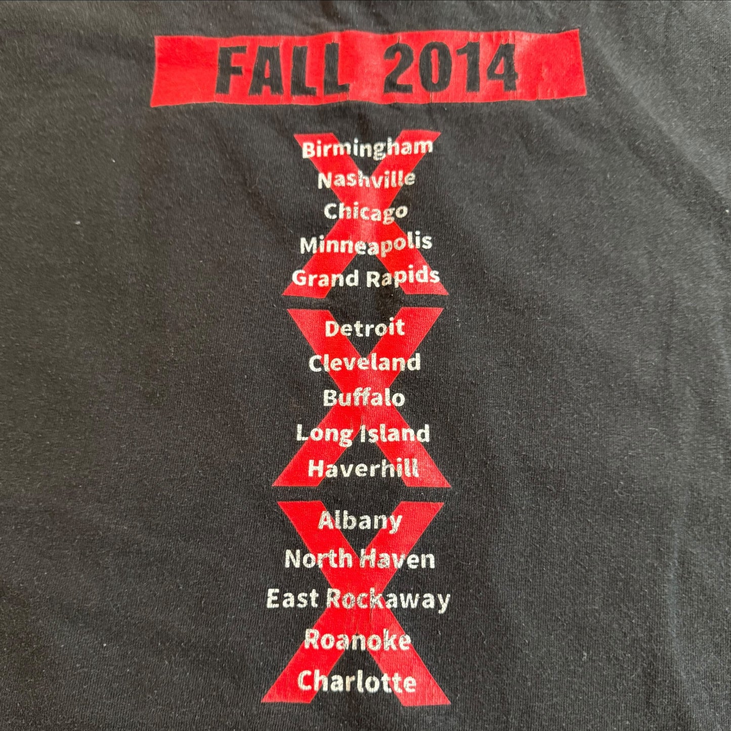 Discourse Straight Edge Hardcore Band Fall 2014 Tour T-Shirt Size XL