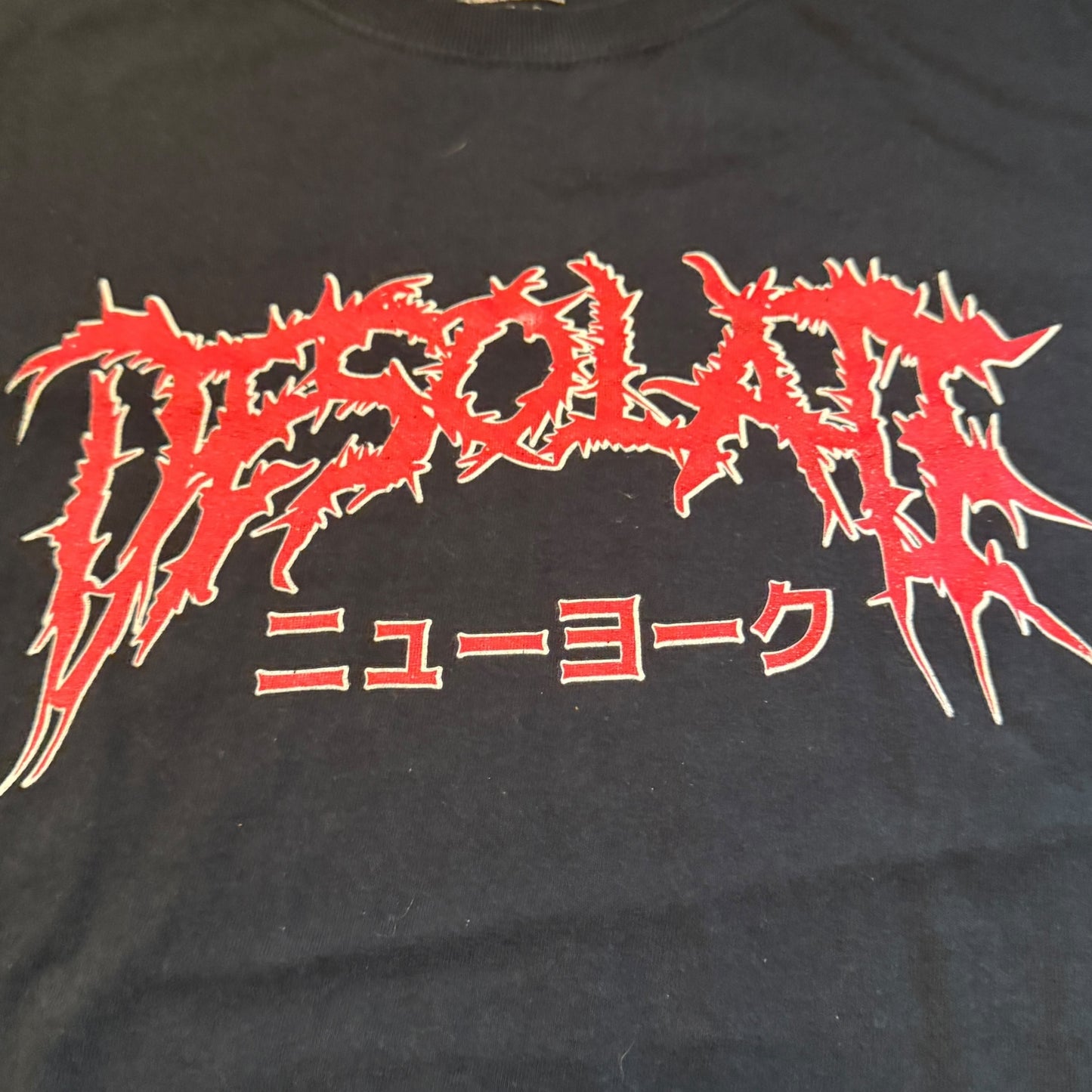 Desolate NY Metalcore Band Red Logo T-Shirt Size L