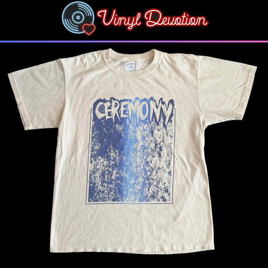 Ceremony Hardcore Band Scared People Vintage Off White T-Shirt Size M Bridge Nine