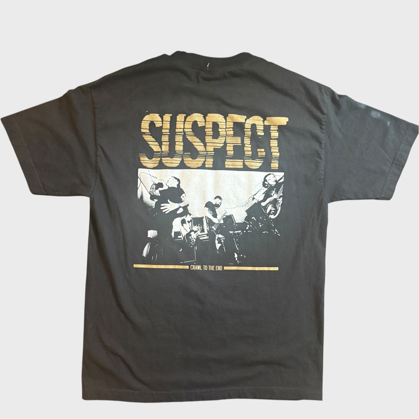 Suspect Hardcore Crawl To The End Band T-Shirt Size L Kent State Catholic Spit Fireburn