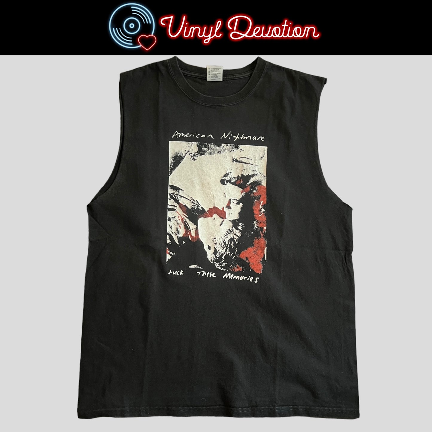 American Nightmare Band Fuck These Memories Vintage T-Shirt Size L Cut Sleeves
