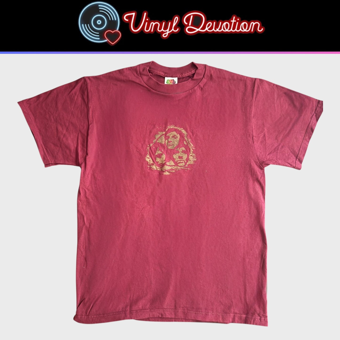 The Cancer Conspiracy Band The Audio Medium Maroon Vintage T-Shirt Size M Drowningman Deleted Arrows