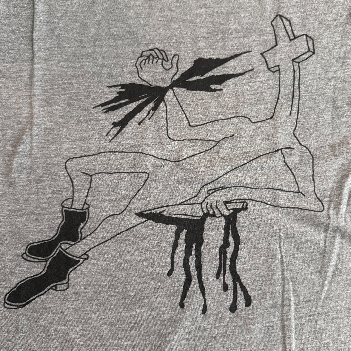 The Great Sadness Band Vomit / We Die Light Gray T-Shirt M