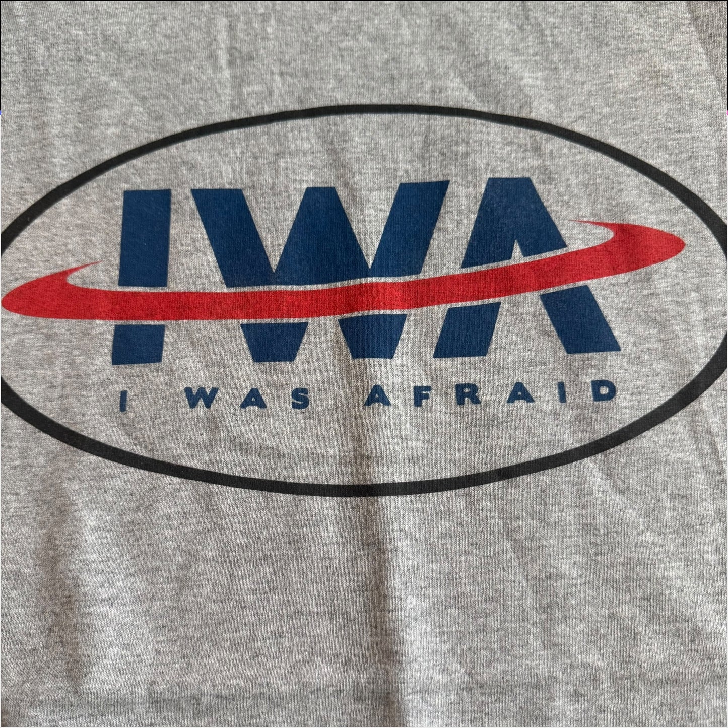 I Was Afraid Band Gray T-Shirt Size L Shoegaze Alternative