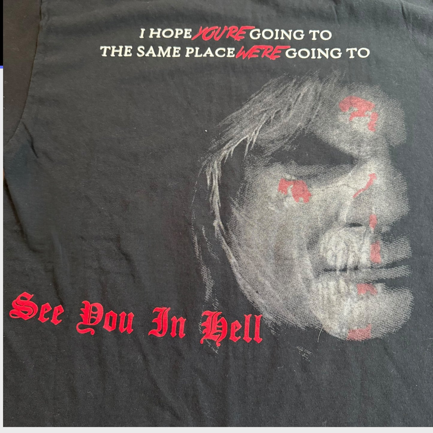 Steve Grimmett's Grim Reaper Band See You In Hell T-Shirt Size M NWOBHM