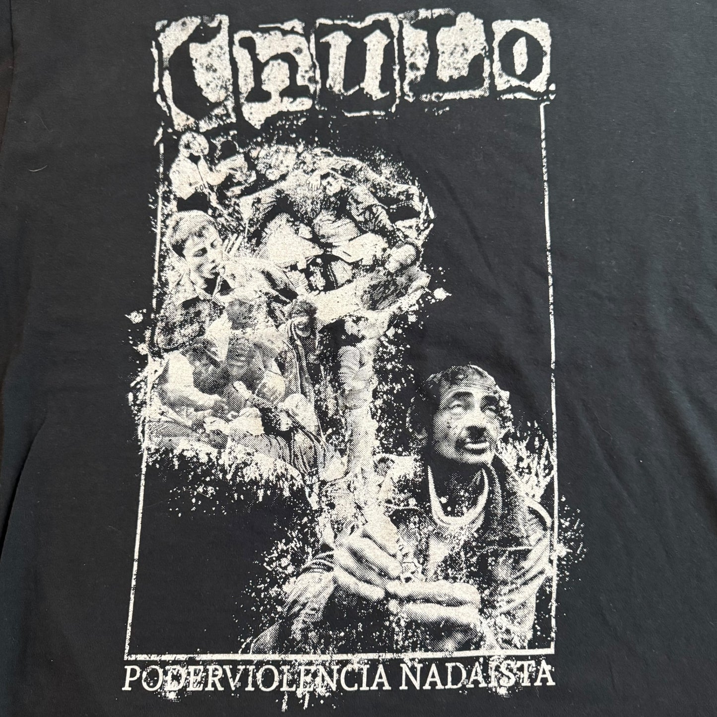 Chulo Columbia Powerviolence Band Poderviolencia Nadaista T-Shirt Size L Coragyps Atratus