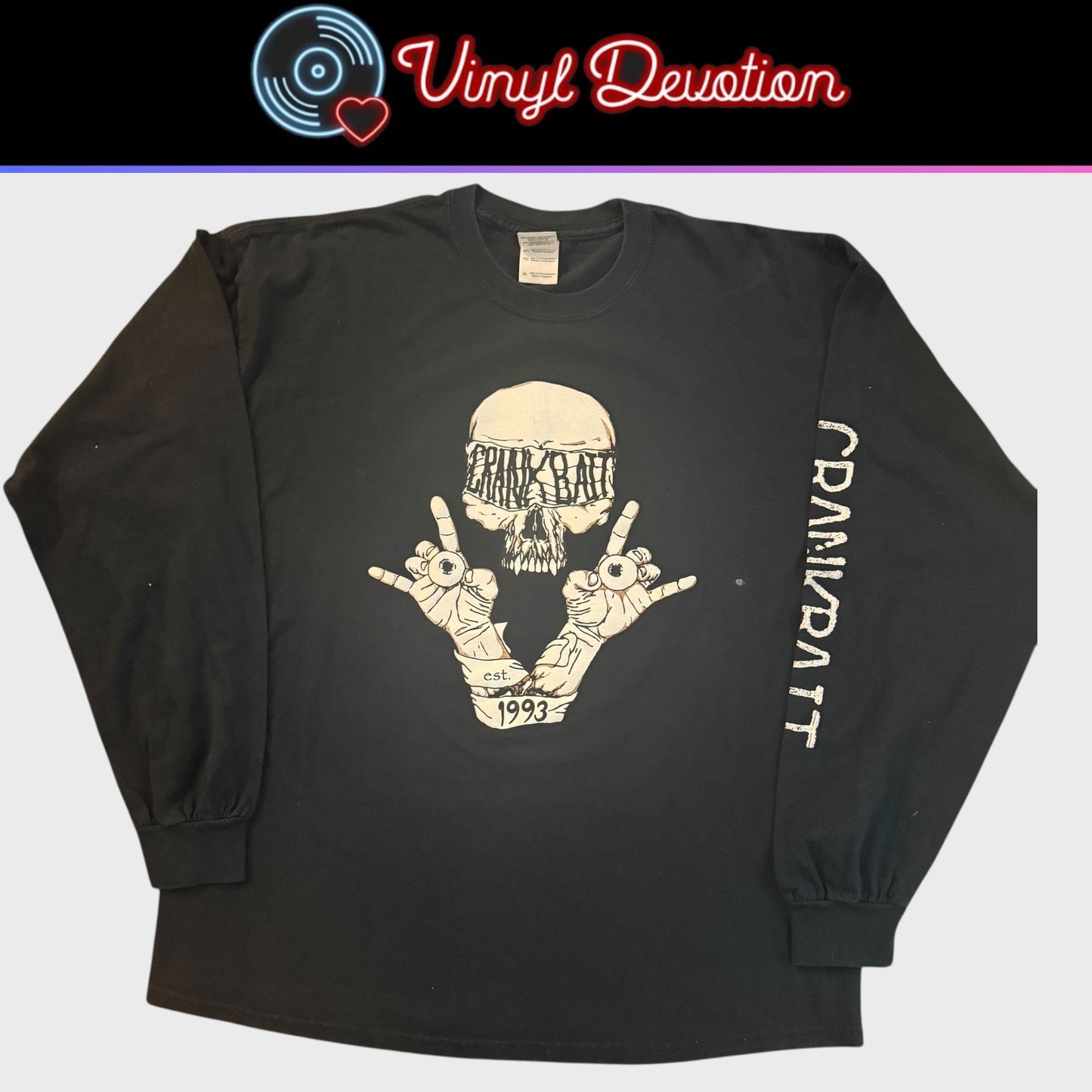 CRANKBAIT Band Eight Strings And A Hand Full Of Splinters Long Sleeve T-Shirt Size XL