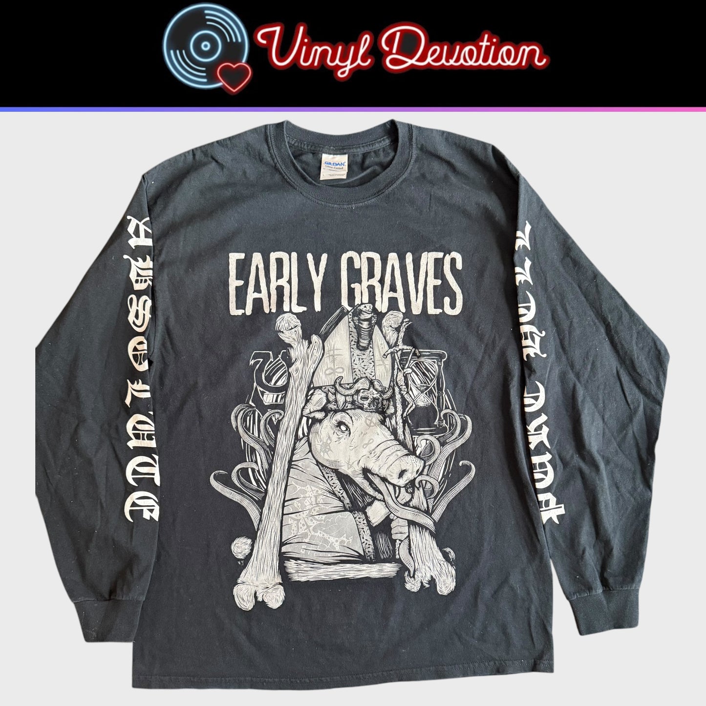 Early Graves Band Pig Pope Long Sleeve T-Shirt Size L