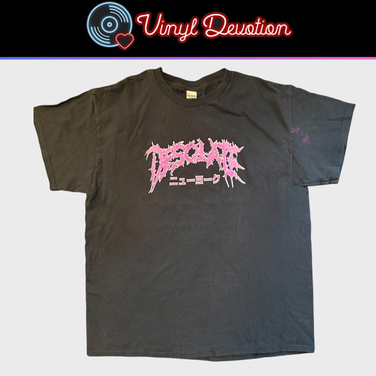 Desolate NY Metalcore Band Pink Logo T-Shirt Size XL