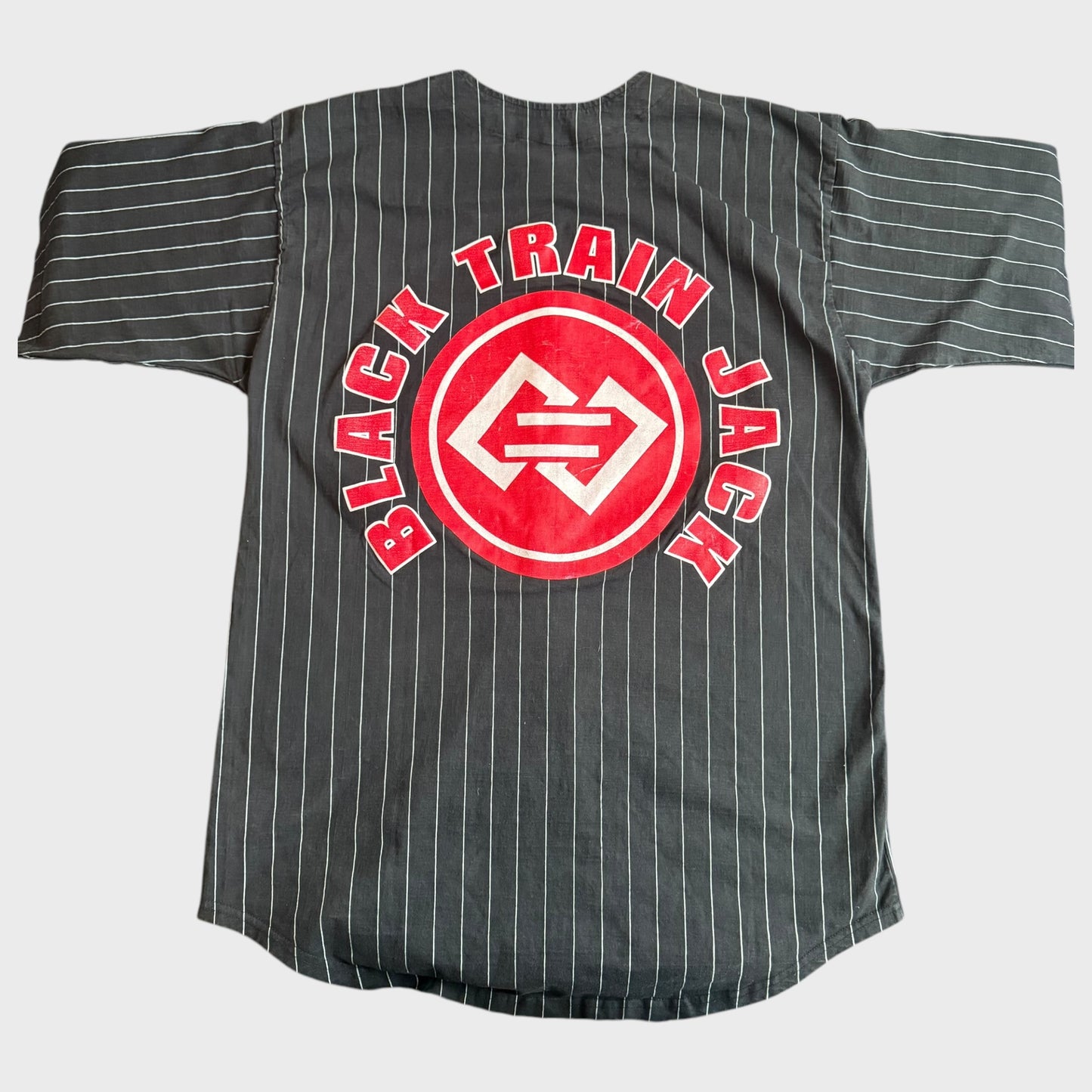 Black Train Jack Band Vintage Baseball Jersey Shirt Size XL NYC Punk