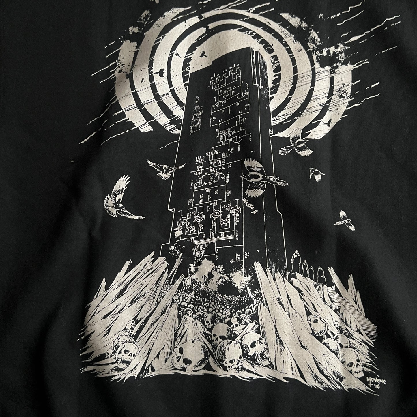 Sunn O))) Band Let There Be Drone 2016 Sleeveless Zip Up Hoodie Size L