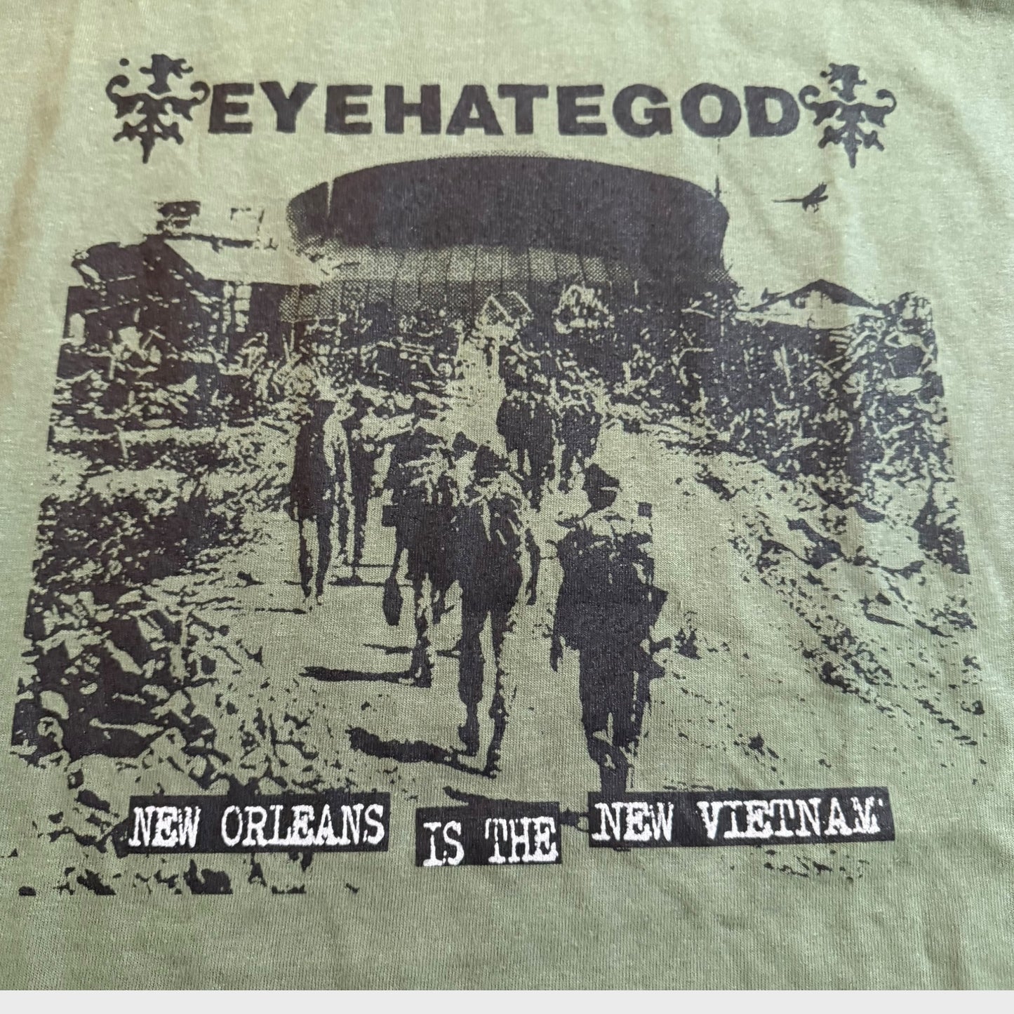 EyeHateGod Band New Orleans Is The New Vietnam Green T-Shirt Size XL