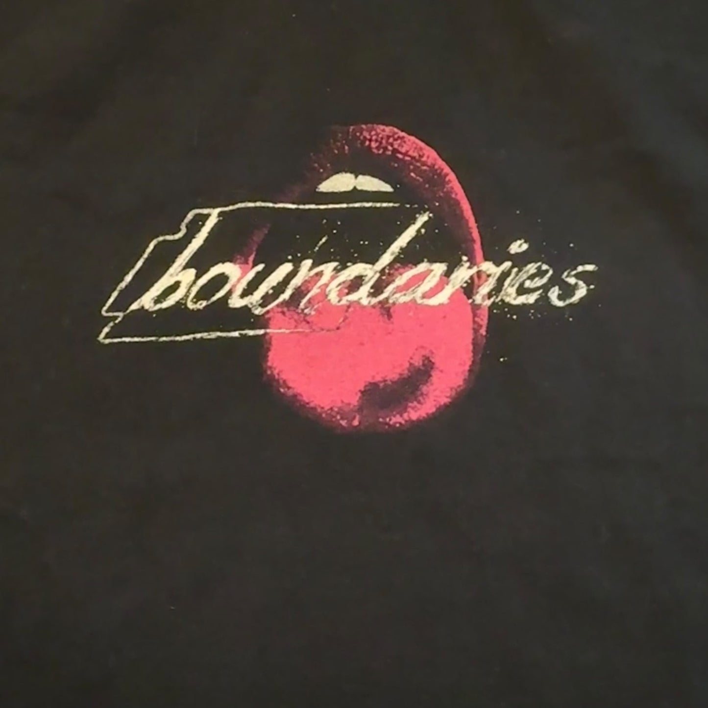 Boundaries Band Open Mouth / Tongue T-Shirt Size L Metalcore xForgiveness Deniedx