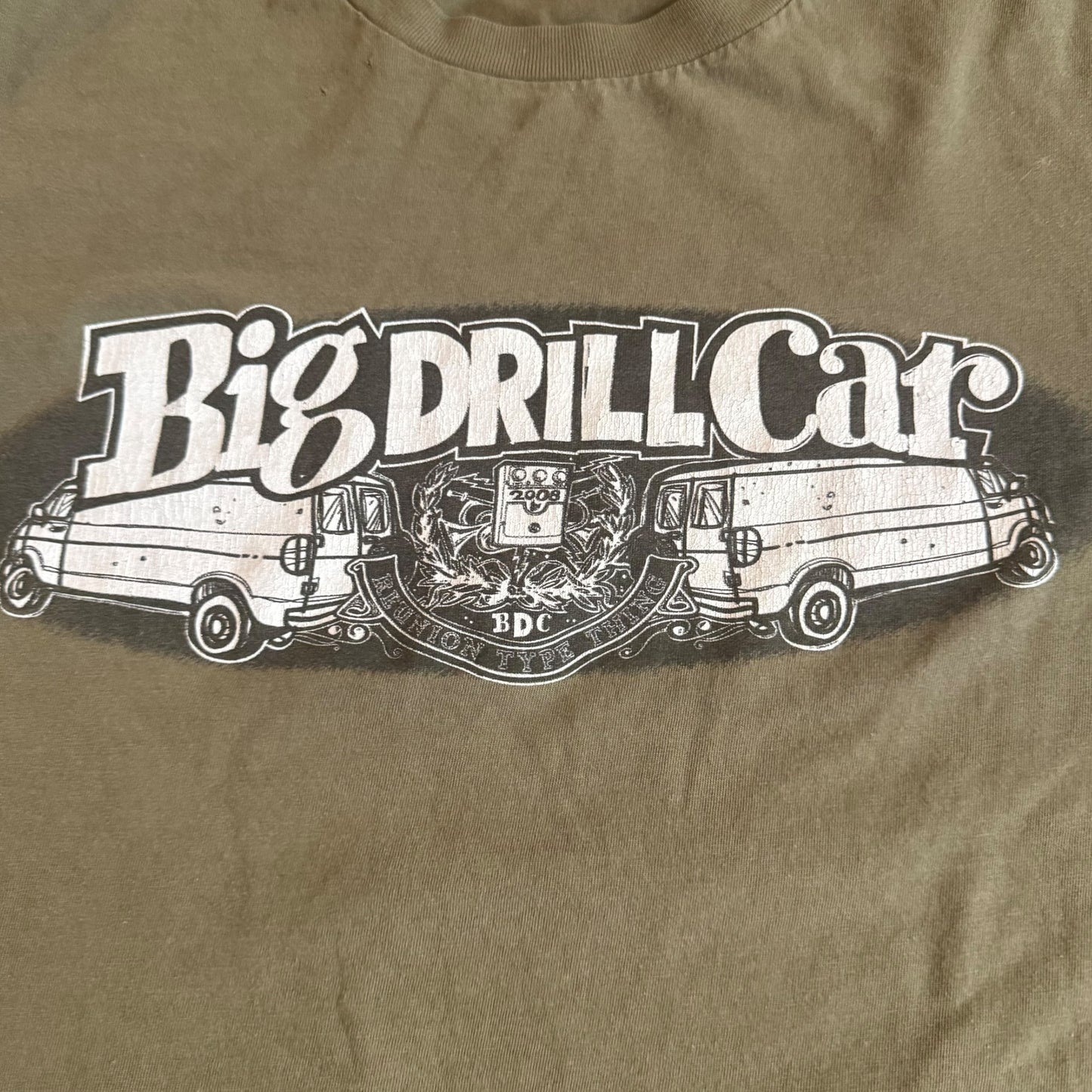 Big Drill Car Band 2008 Reunion Light Green T-Shirt Size S