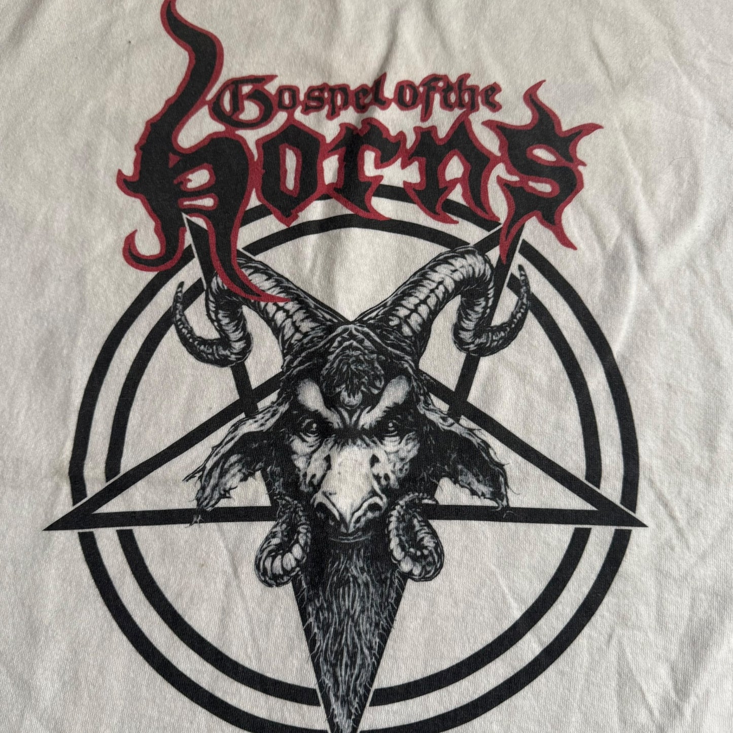 Gospel Of The Horns Band An iron Will White T-Shirt Size L