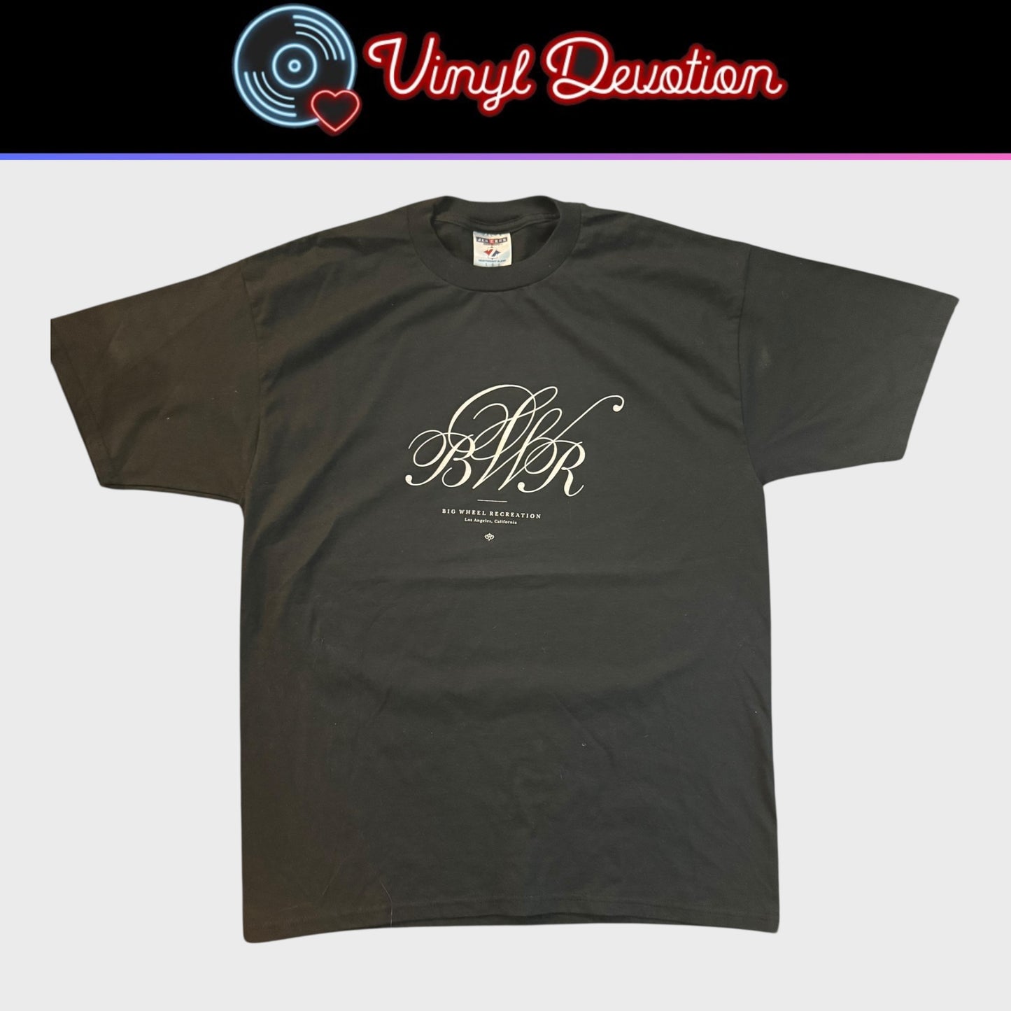 Big Wheel Recreation Record Label Vintage T-Shirt Size L Jimmy Eat World Fastbreak