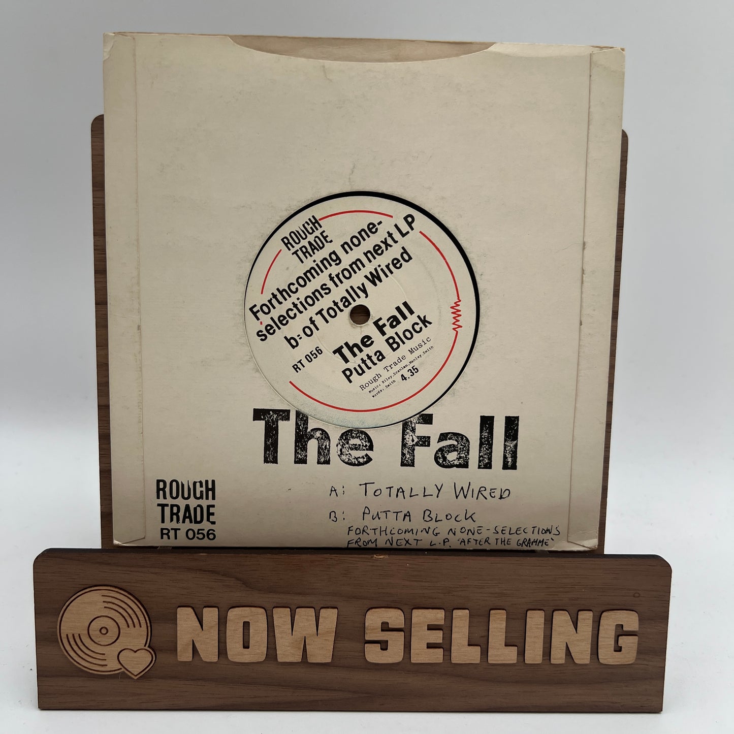 The Fall - Totally Wired Vinyl 7" Original 1st Press WEA West Drayton