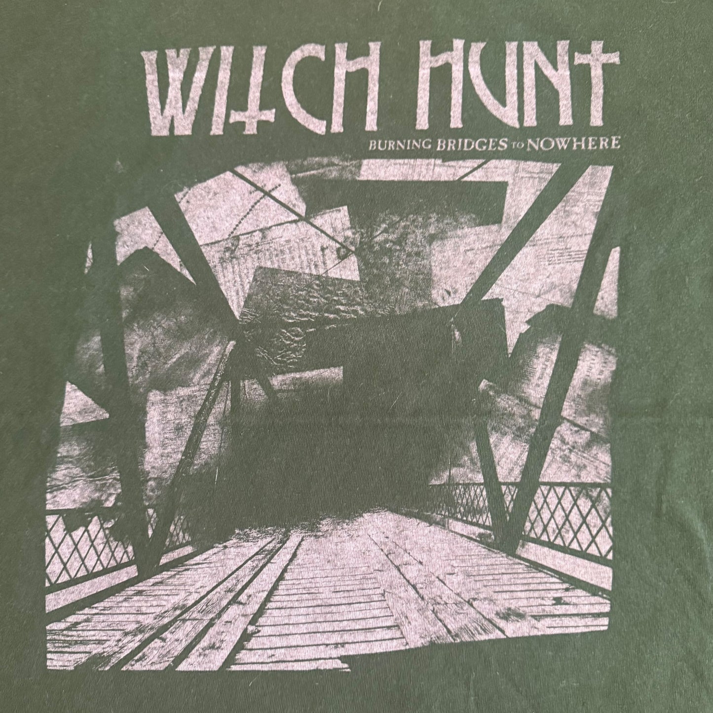 Witch Hunt Band Burning Bridges To Nowhere - Alternative Tentacles T-Shirt Size L