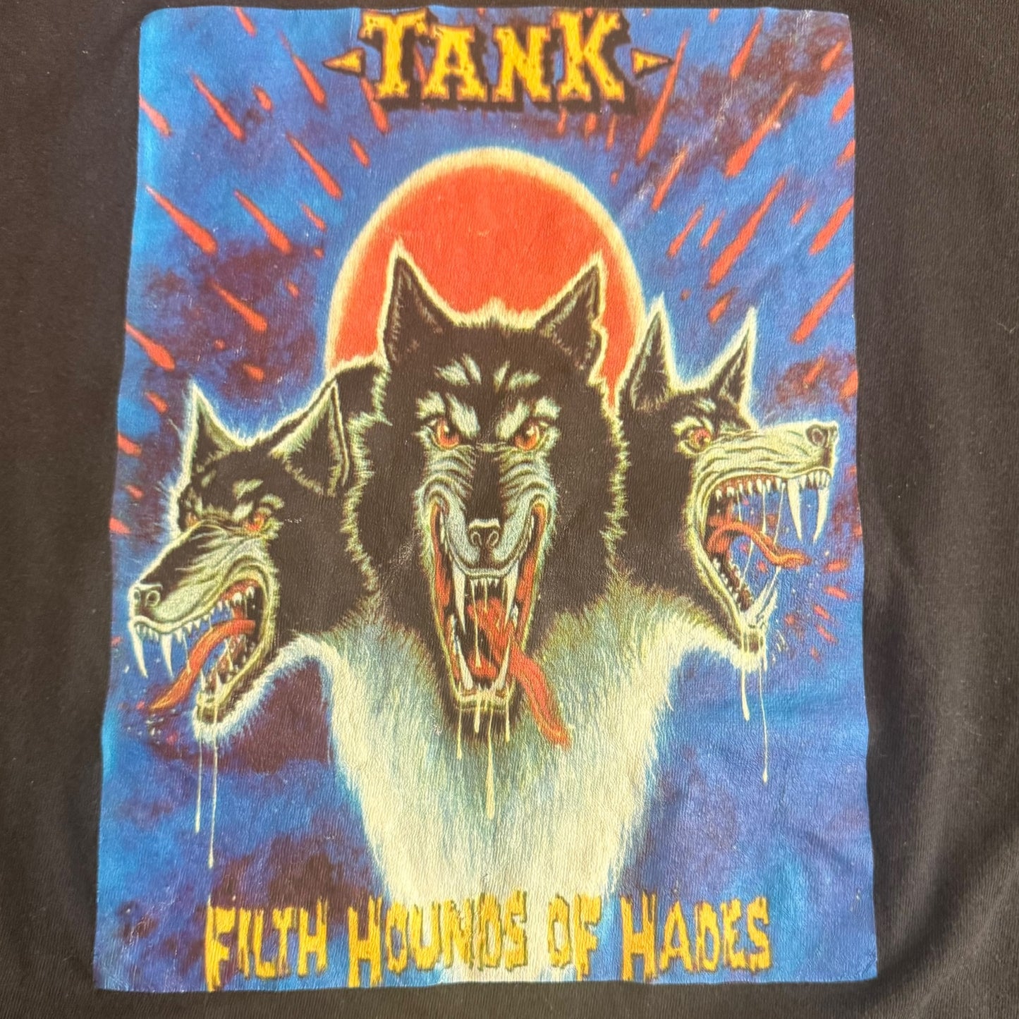 Tank Heavy Metal Band Filth Hounds Of Hades T-Shirt Size L