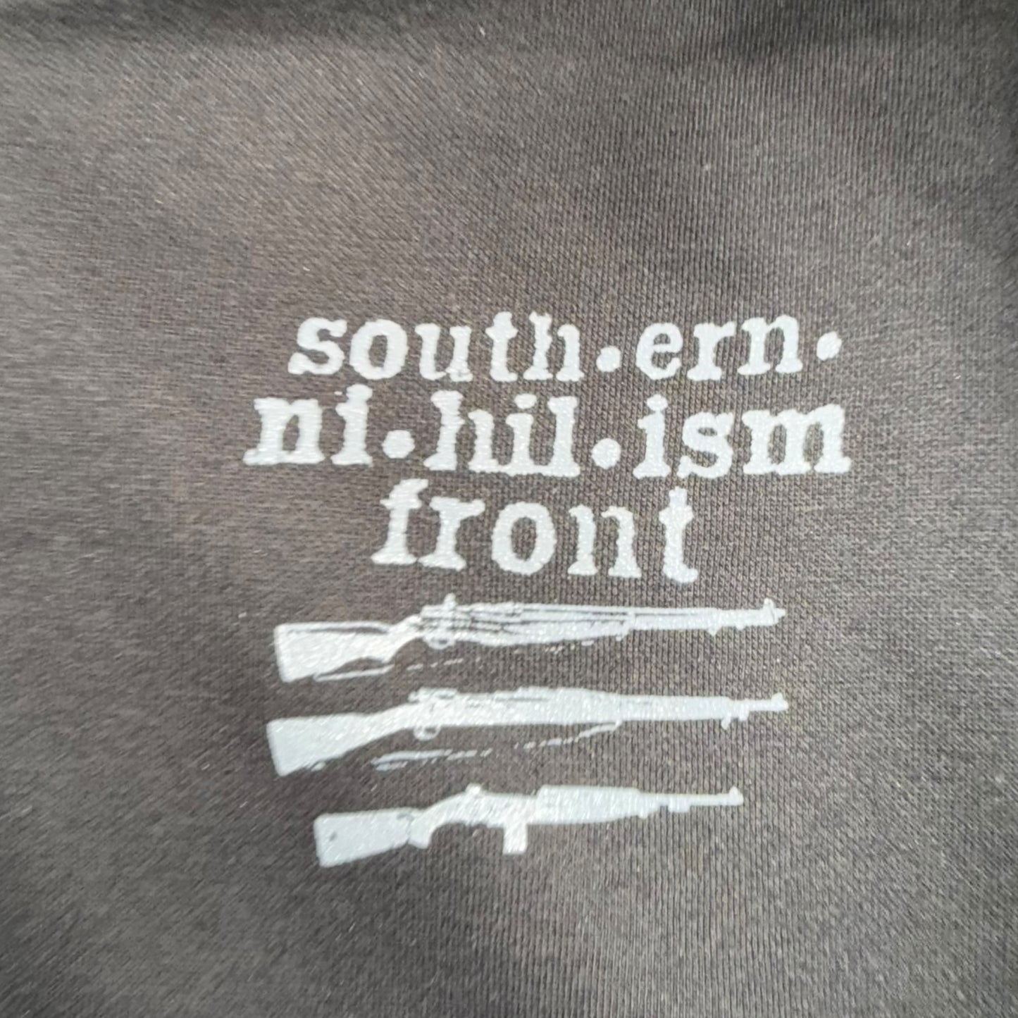 EyeHateGod Band Southern Nihilism Front (Light Gray Print) Zip Up Hoodie Size L