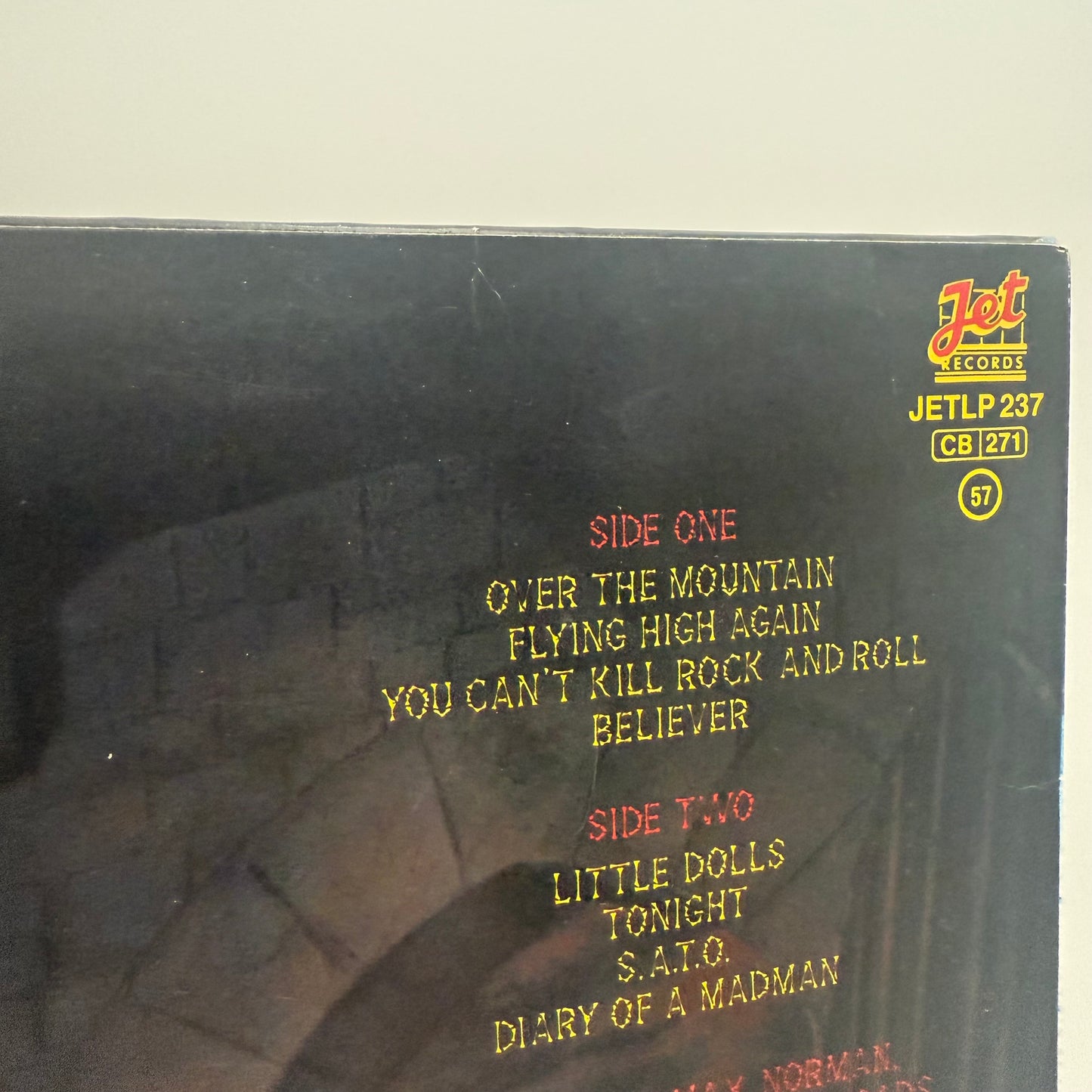 Ozzy Osbourne - Diary Of A Madman Vinyl LP Original 1st Press Europe JETLP 237
