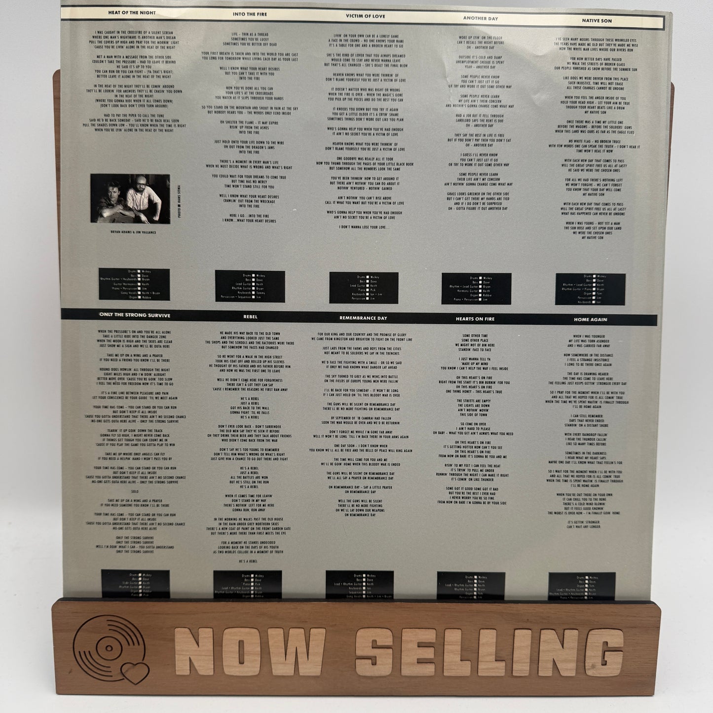 Bryan Adams - Into The Fire Gold Stamp Promo Vinyl LP