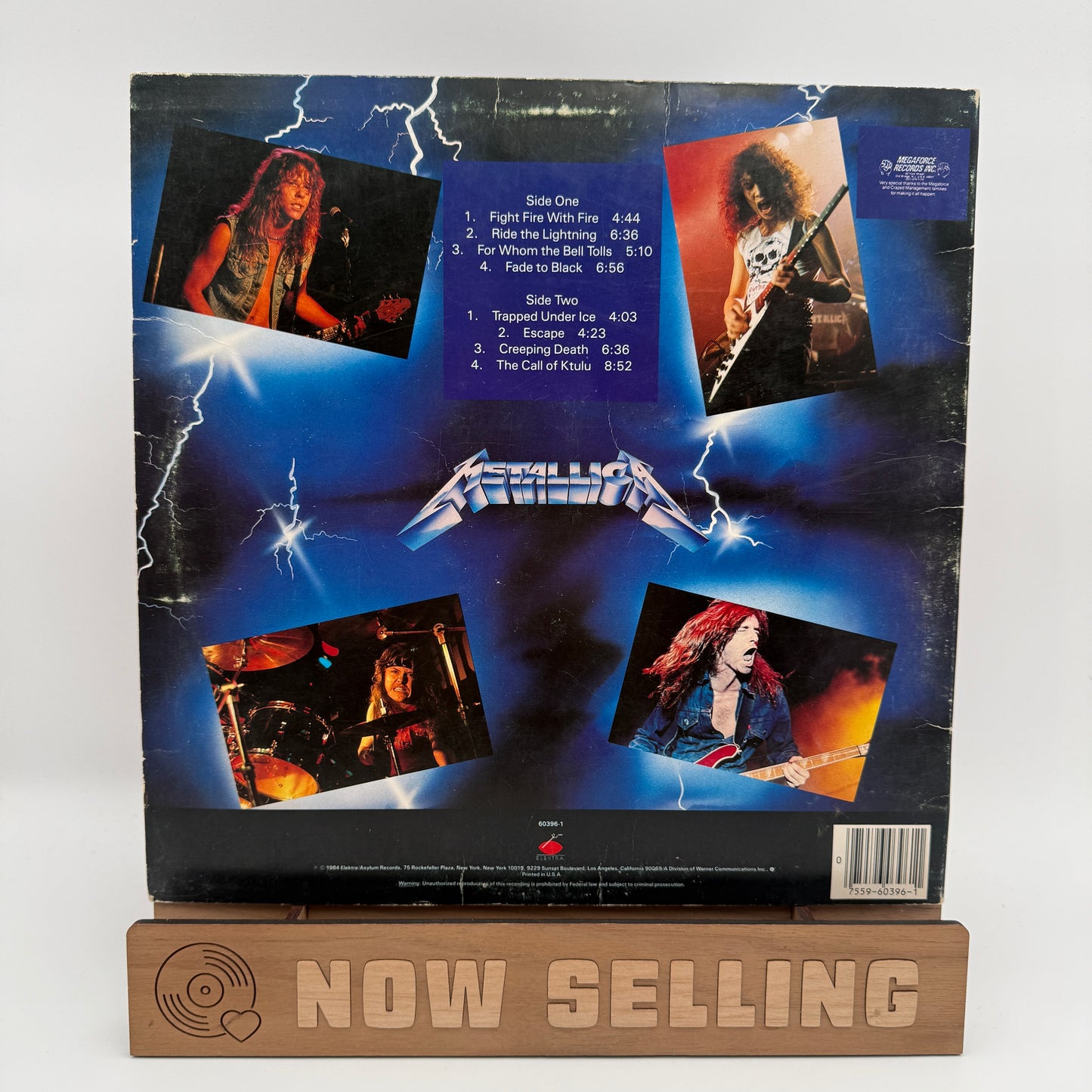 Metallica - Ride The Lightning Vinyl LP 1984 Specialty Elektra Megaforce 60396-1
