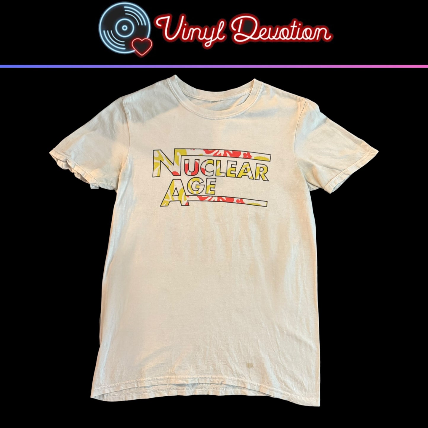 Nuclear Age Hardcore Band Nuke The West White T-Shirt Size S