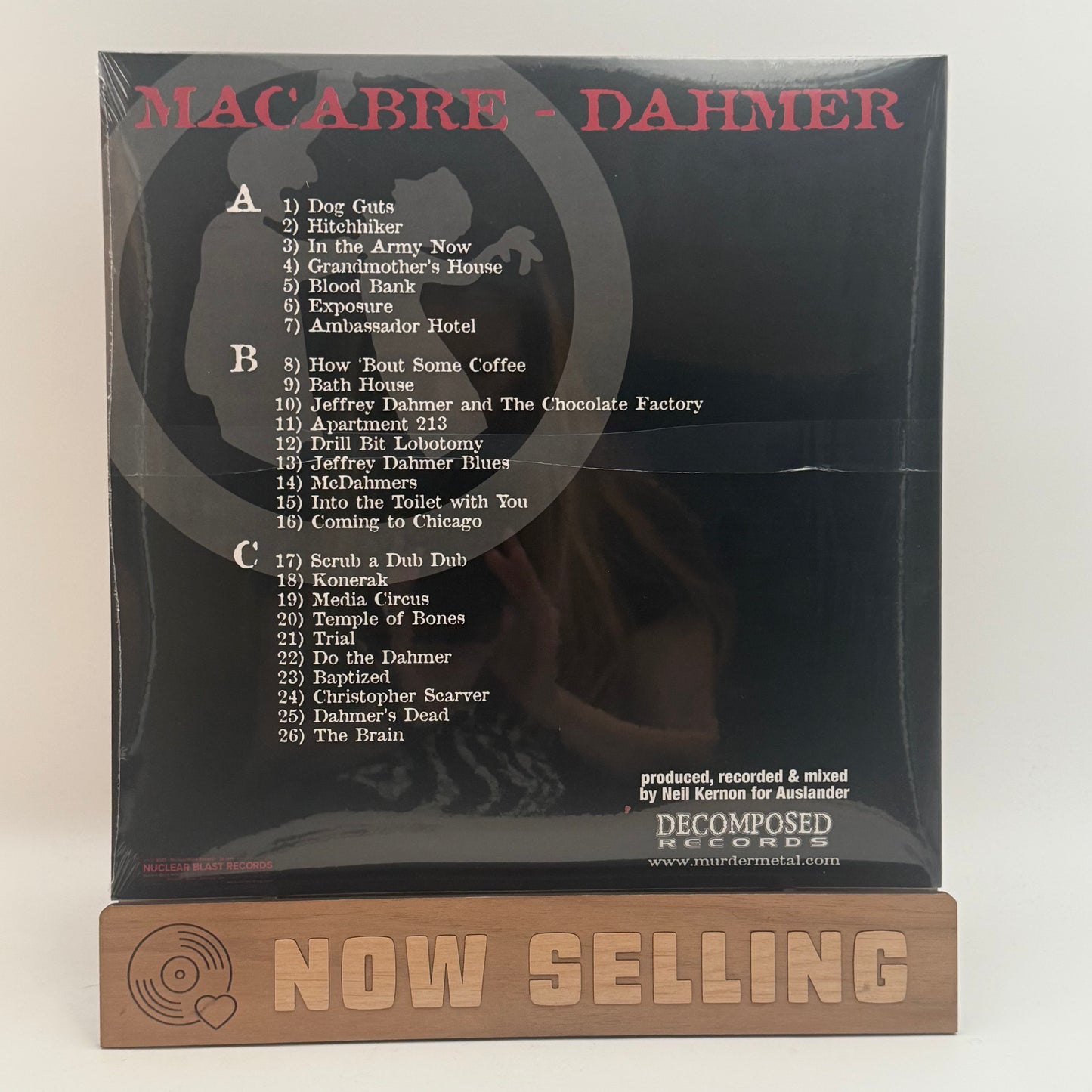 Macabre - Dahmer Vinyl LP Clear w/ Black Red White Splatter SEALED