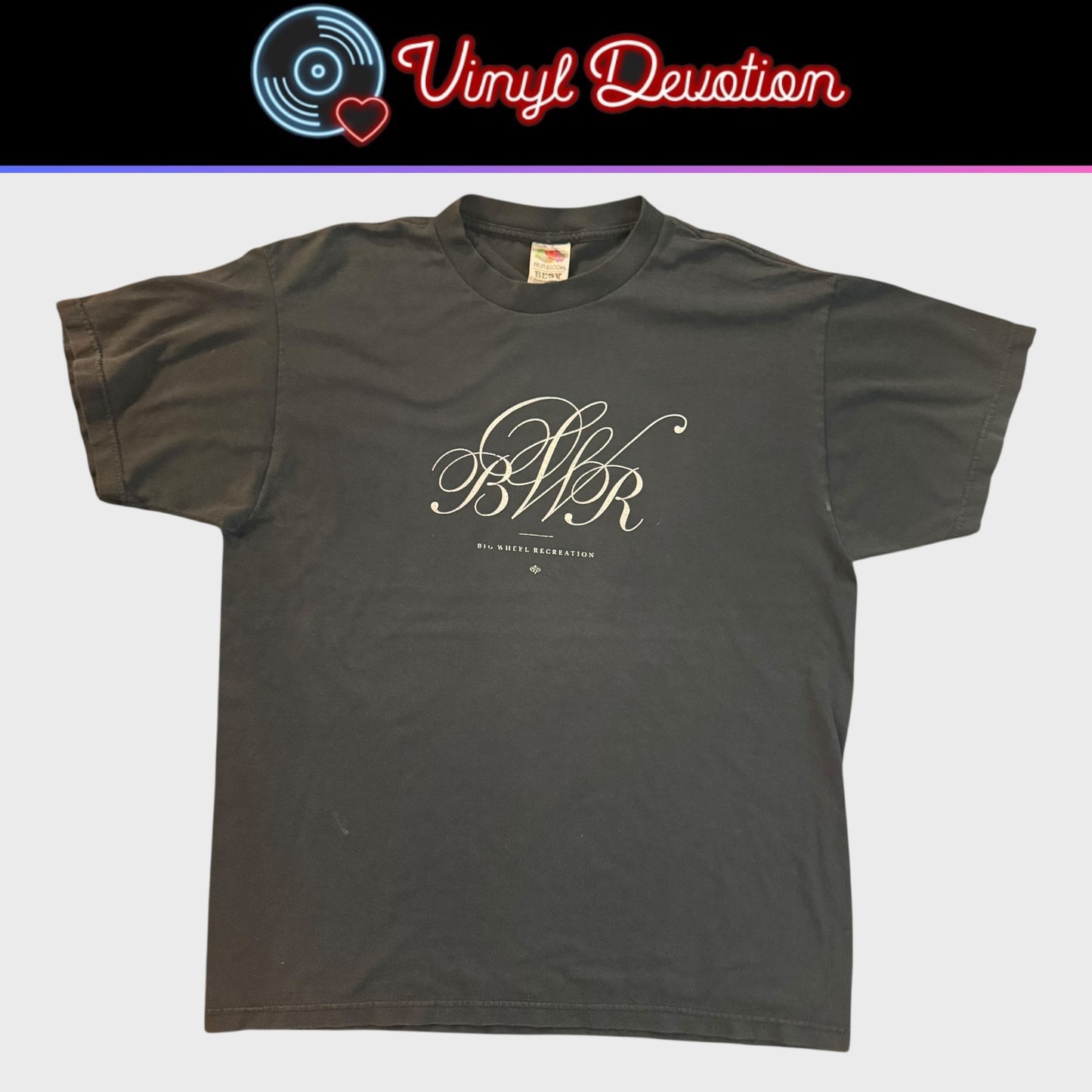 Big Wheel Recreation Record Label Vintage T-Shirt Size L FOTL Jimmy Eat World Fastbreak