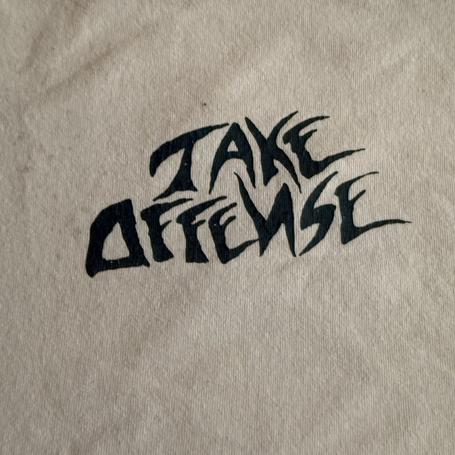 Take Offense Crossover Thrash Band White T-Shirt Size L