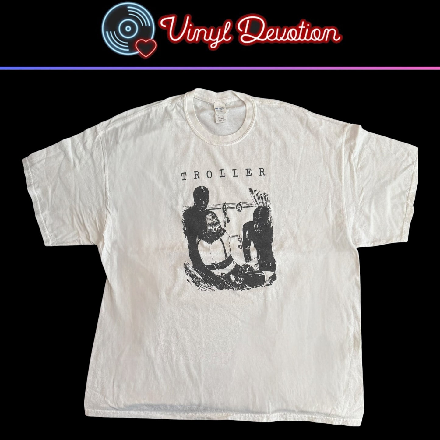 Troller Band White T-Shirt Size XXL Darkwave