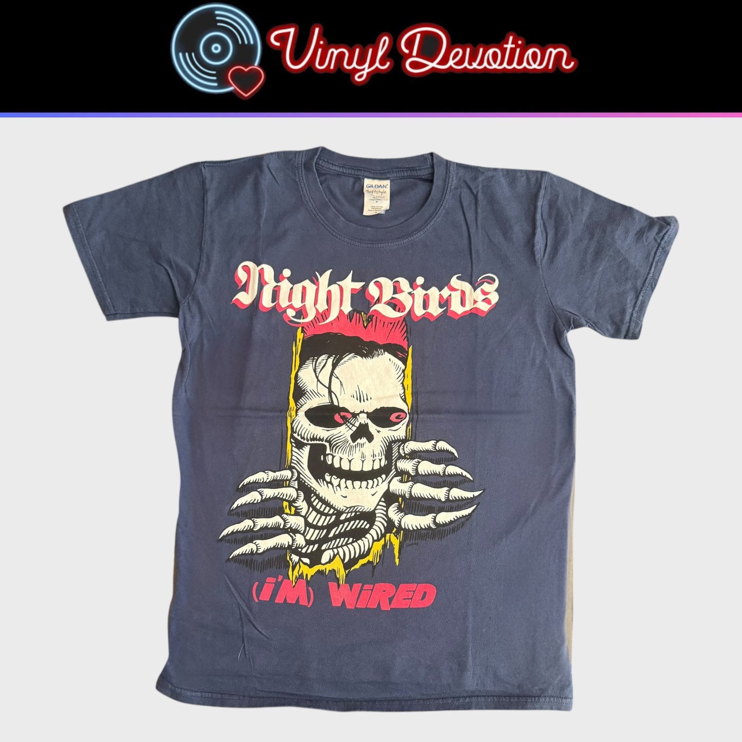 Night Birds Band I'm Wired - Mutiny At Muscle Beach 2015 Blue T-Shirt Size S