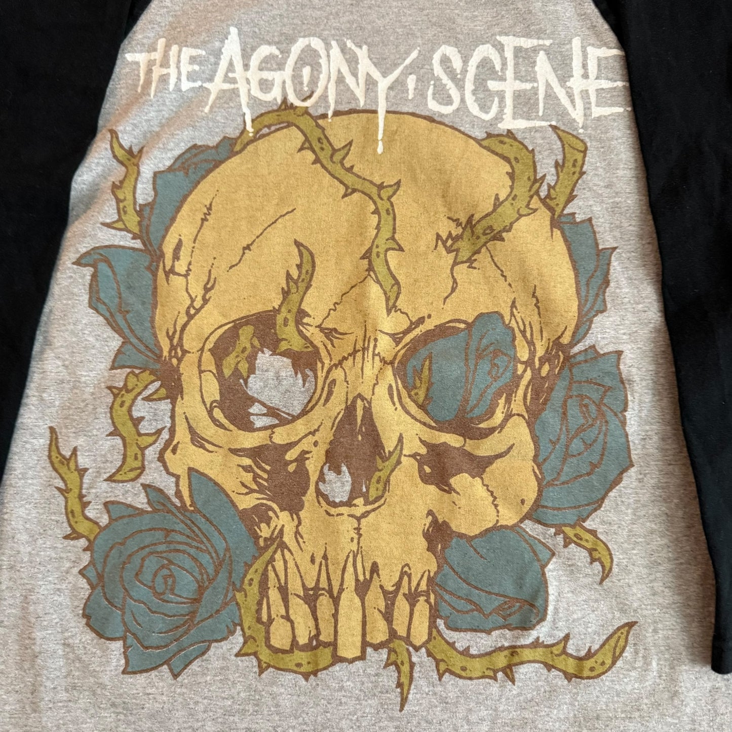 The Agony Scene Band Get Damned Raglan T-Shirt Size L