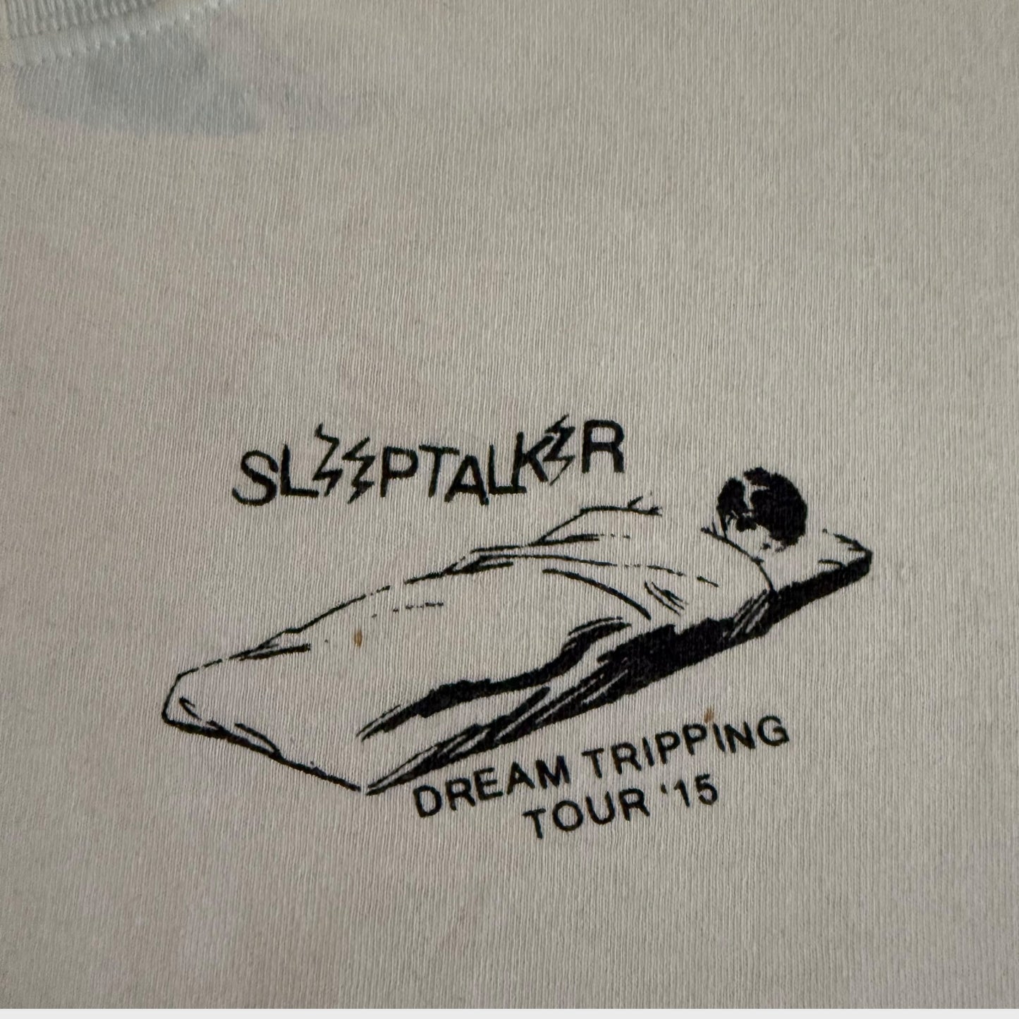 Sleeptalker Band Dream Tripping 2015 Tour White T-Shirt Size M Yaphet Kotto