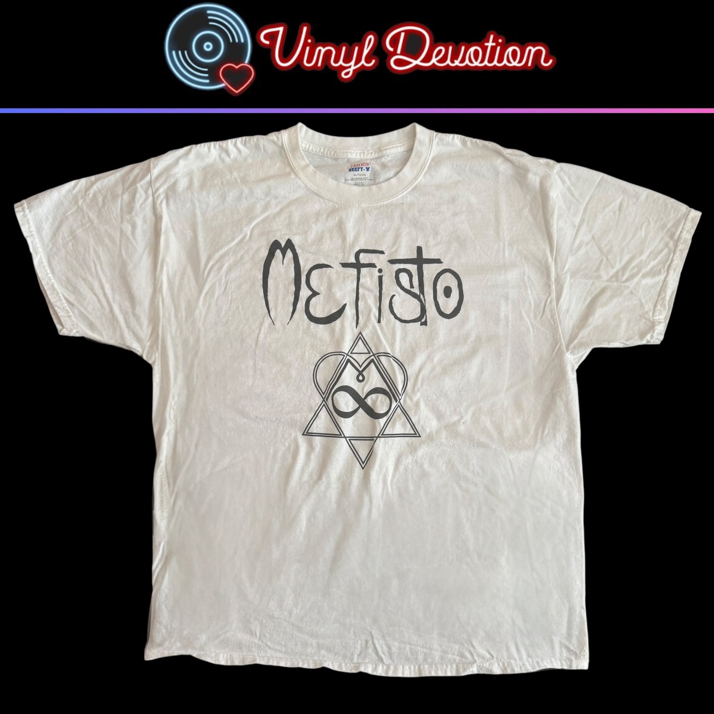 Mefisto Band White T-Shirt Size XL