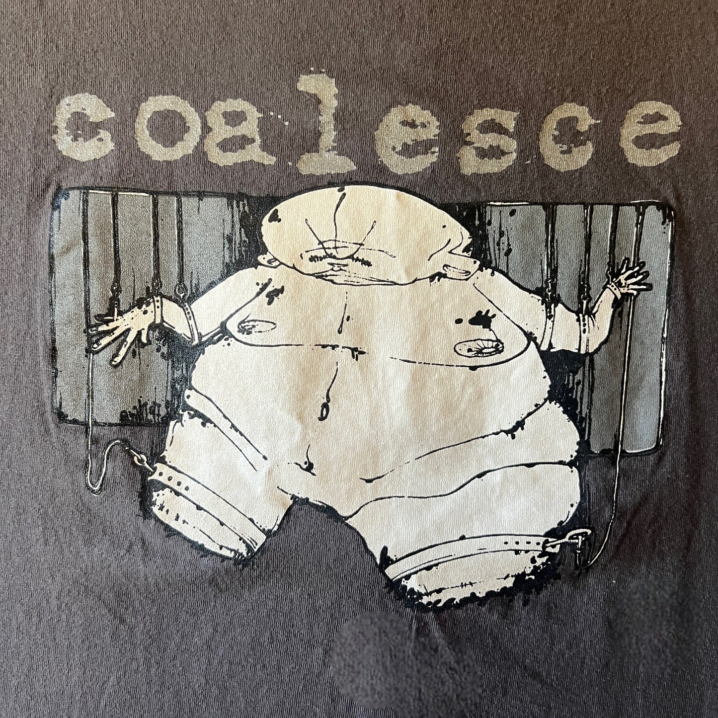 Coalesce Band Vintage Monster Band T-Shirt Size L Single Stitch Edison Recordings