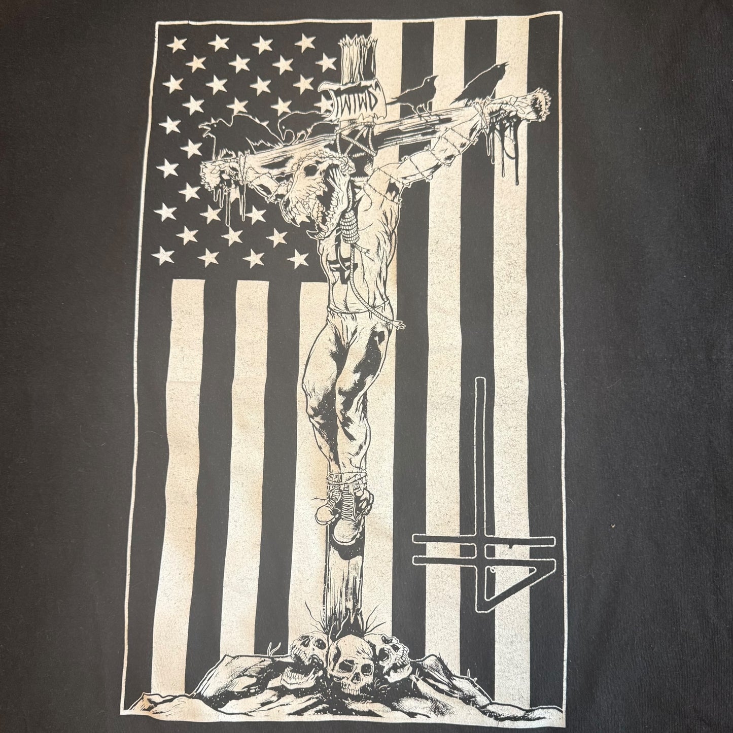 The Banner Hardcore Band Flag T-Shirt Size L