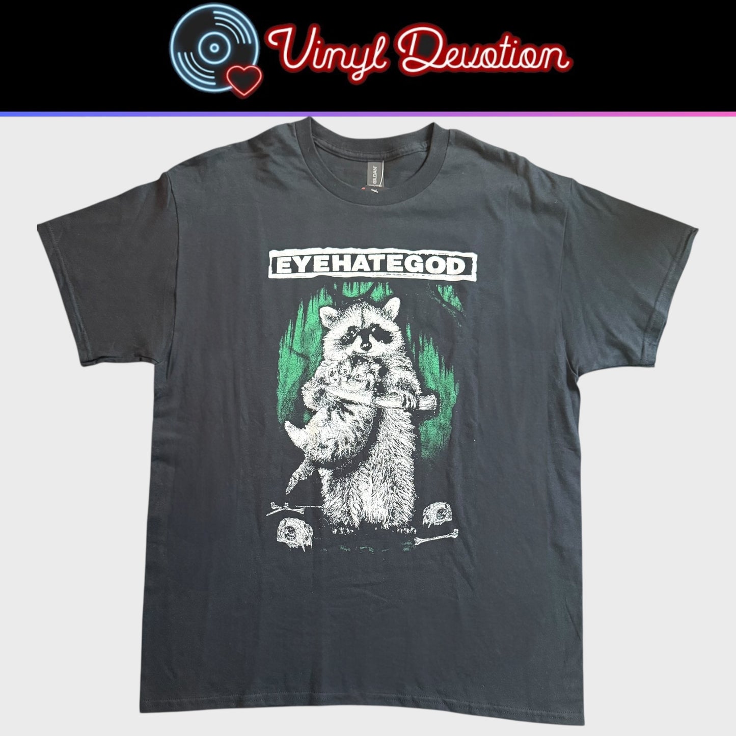 EyeHateGod Band Southern Nihilism Front / Raccoon T-Shirt Size L