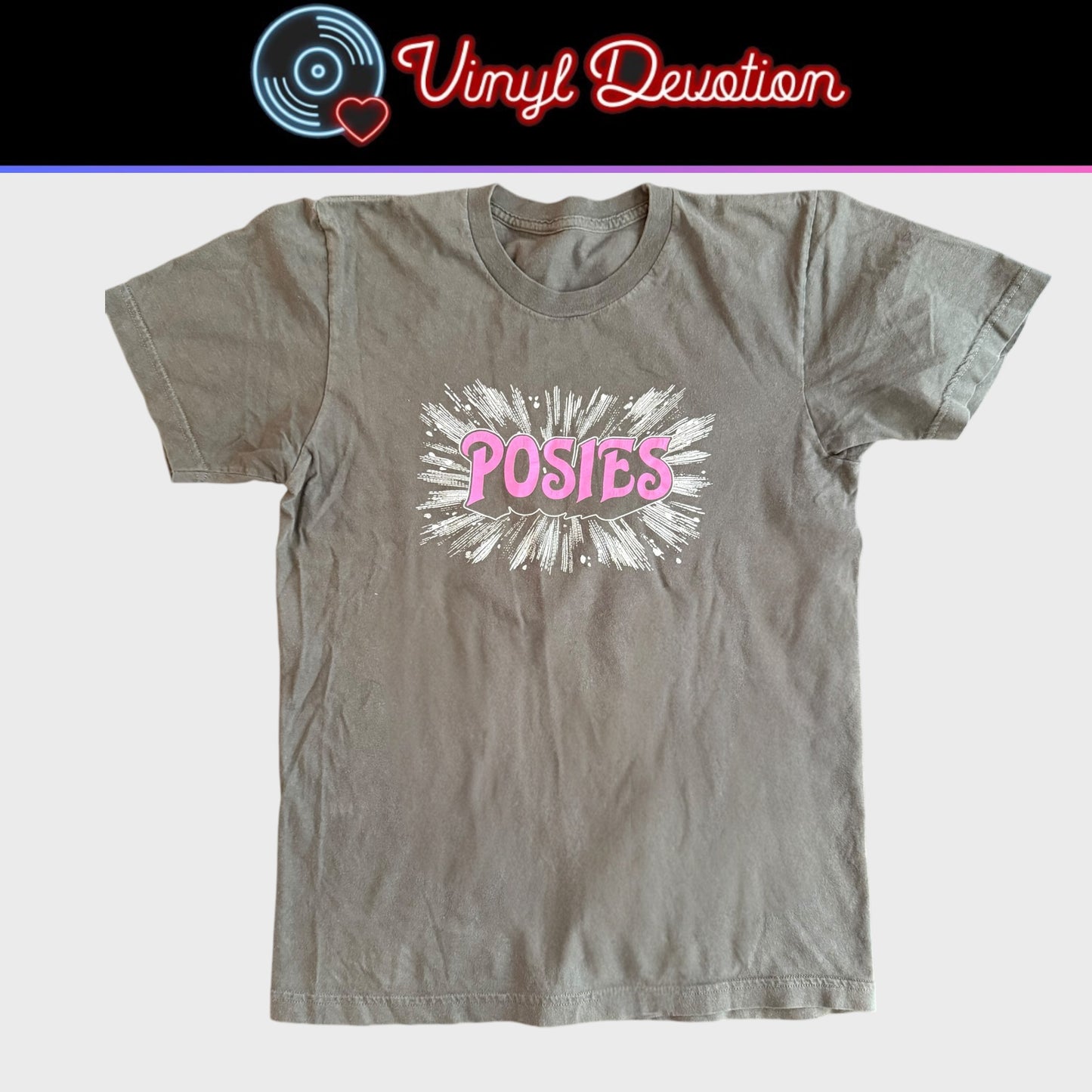 The Posies Band Gray Brown T-Shirt Size S