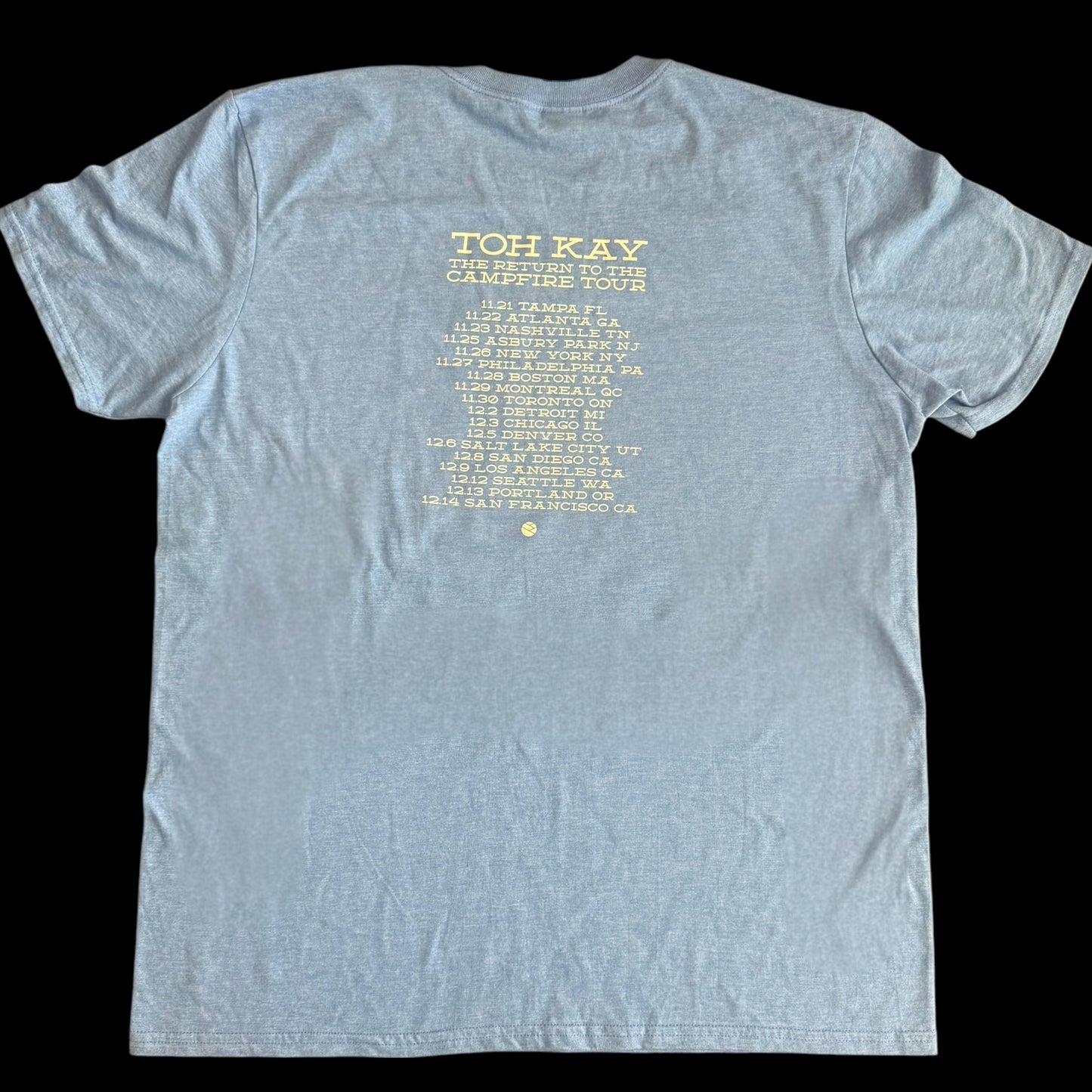 Toh Kay Band Return To Campfire 2016 Tour Blue T-Shirt Size L Streetlight Manifesto