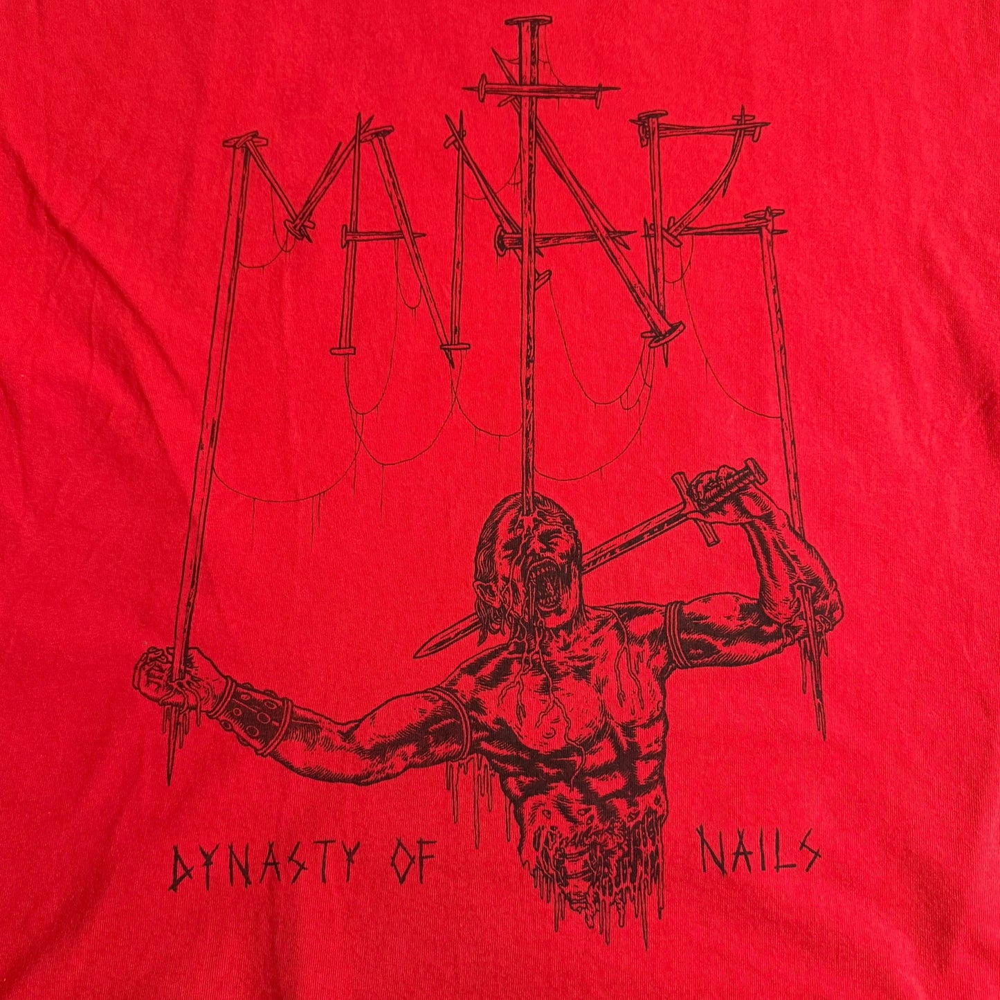 Mantar Band Dynasty Of Nails Red T-Shirt Size XL