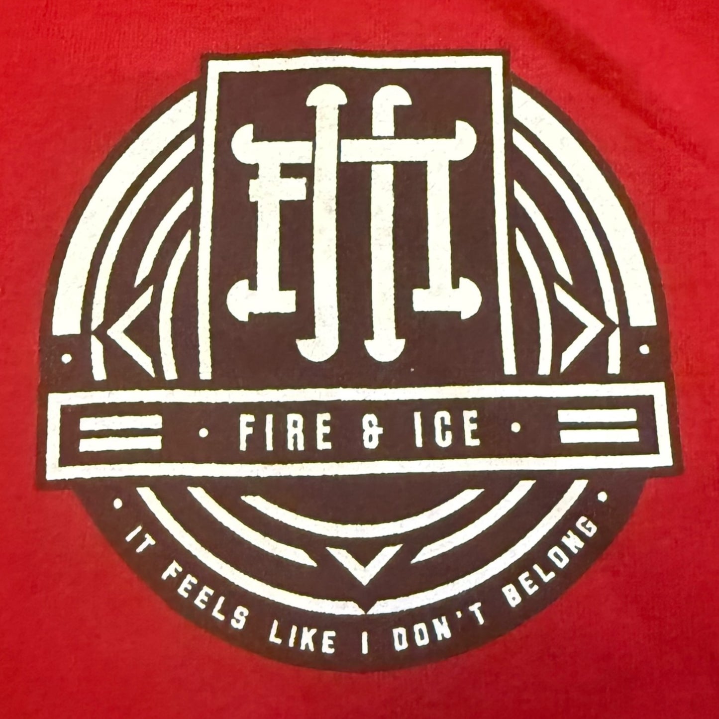 Fire & Ice Hardcore Band It Feels Like I Don't Below Red T-Shirt Size XL Down To Nothing Bracewar