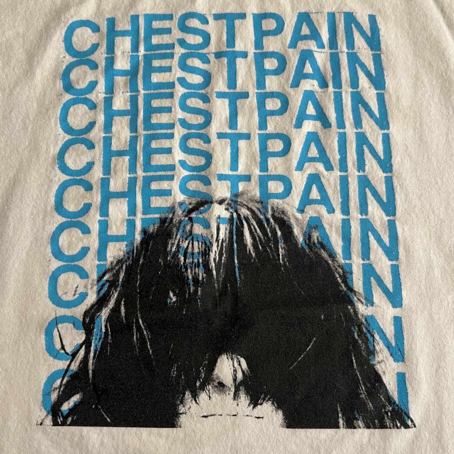 Chest Pain Band Self Titled White T-Shirt Size XL Grindcore Hardcore