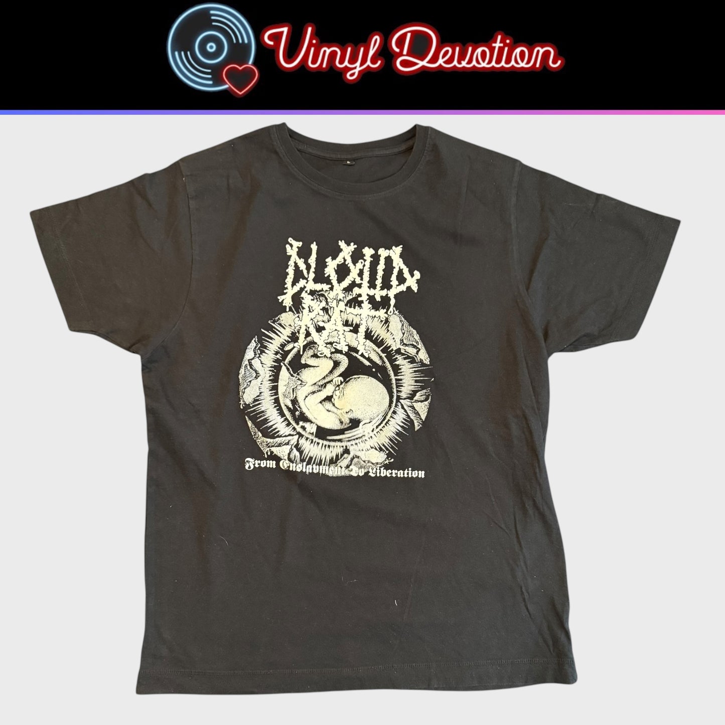 Cloud Rat Grindcore Band From Enslavement To Liberation T-Shirt Size L